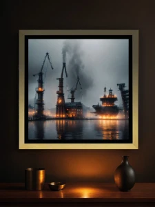 Gdańsk Stocznia (Steampunk) - Podświetlany obraz led Lightvibes
