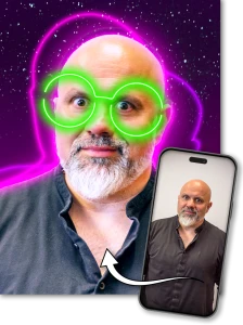 Twoje zdjęcie z neonem - Okulary - neonowy róż