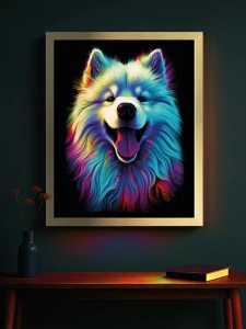 Samojed - Podświetlany obraz led Lightvibes