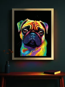 Mops - Podświetlany obraz led Lightvibes