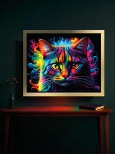 Kot Lucek - Podświetlany obraz led Lightvibes