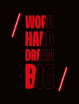 WORK... - neonowy obraz motywacyjny Lightvibes