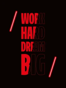 WORK... - neonowy obraz motywacyjny Lightvibes
